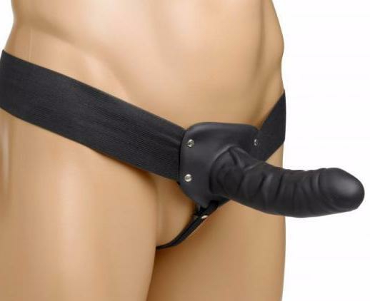 Sexual Health | Erection Assist Hollow 6 Inch Dildo & Strap-On Harness – Black Sexual Health Sexual Health