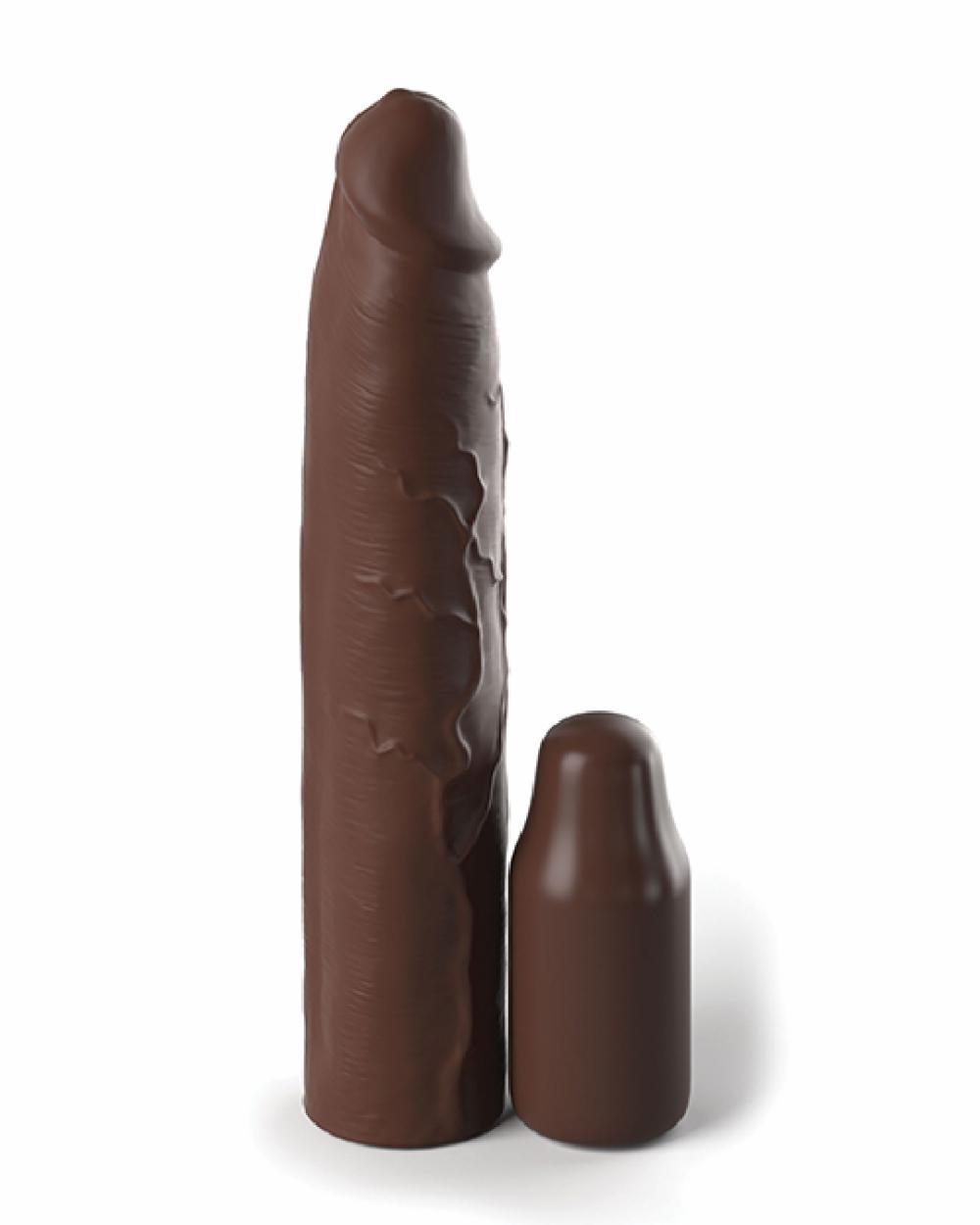 Sexual Health | Fantasy 9 Inch Silicone Penis Extension With 3 Inch Plug – Chocolate Penis Toys Penis Toys