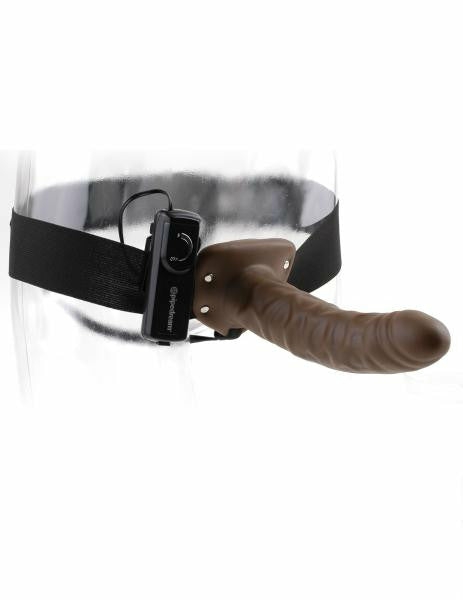 Sexual Health | Fetish Fantasy Vibrating Hollow 8 Inch Dildo & Strap-On Harness – Chocolate Sexual Health Sexual Health