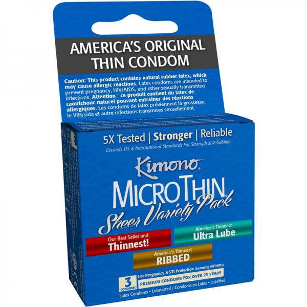 Sexual Health | Kimono Microthin Sheer Variety Pack 3 Condoms Sexual Health Sexual Health