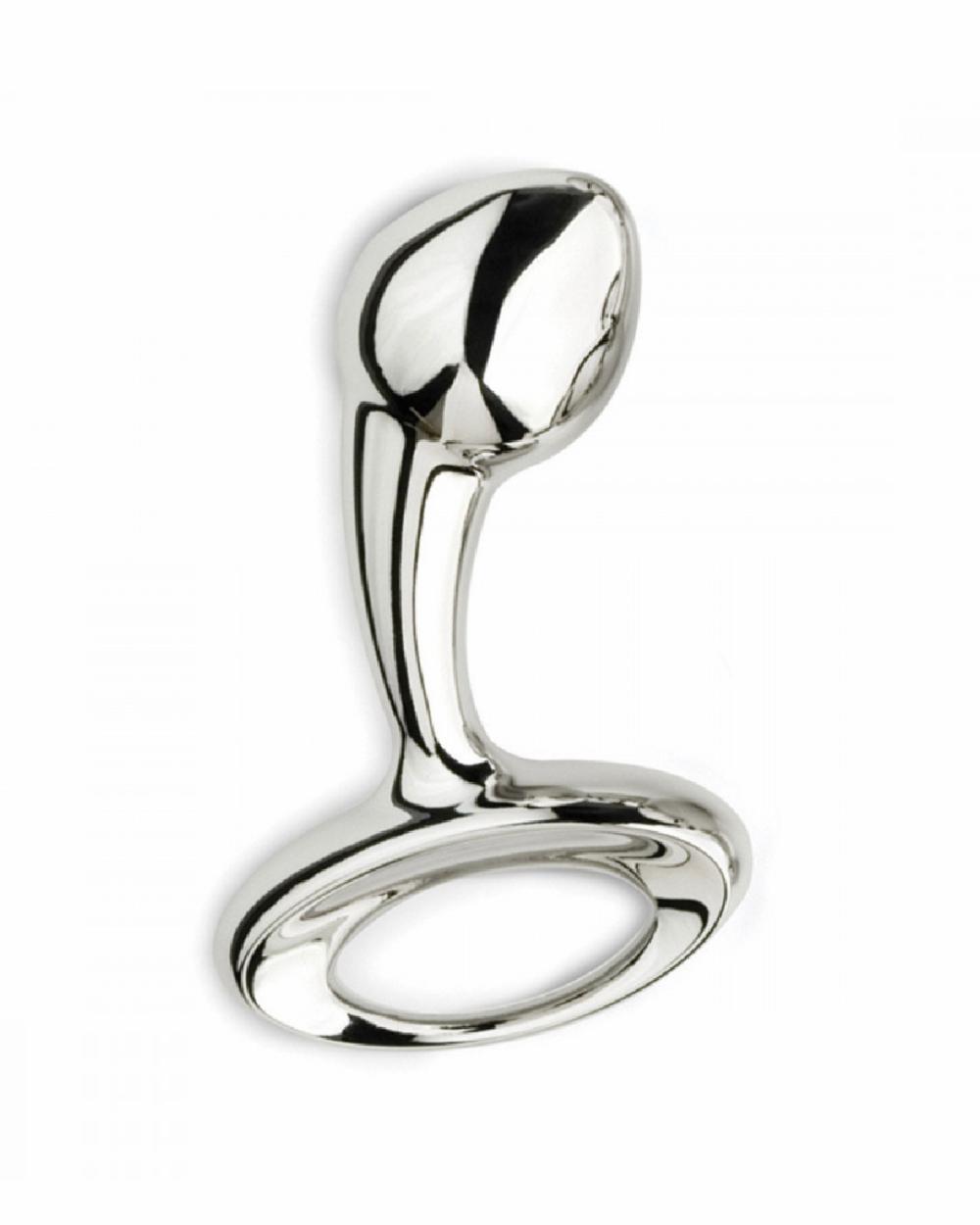 Sexual Health | Pure Large Stainless Steel Butt Plug  With Finger Loop Anal Toys Anal Toys