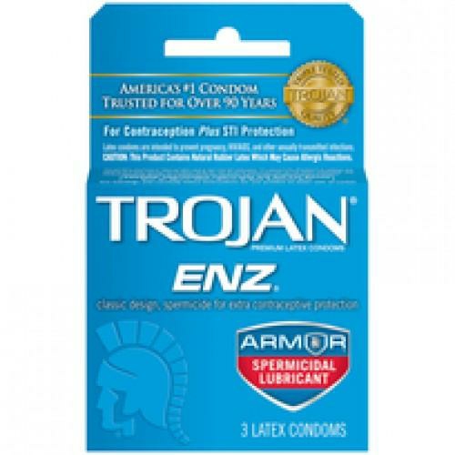 Sexual Health | Trojan Condom Enz With Spermicidal Lubricant 3 Pack Sexual Health Sexual Health