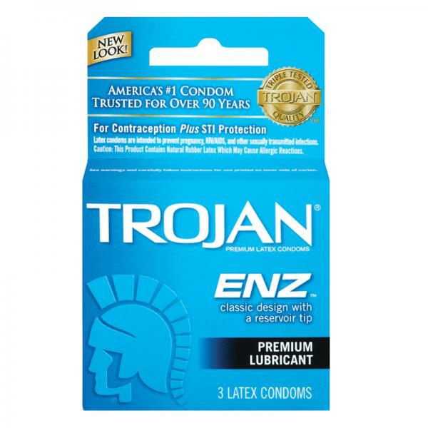 Sexual Health | Trojan Enz Lubricated Condoms 3 Pack Sexual Health Sexual Health