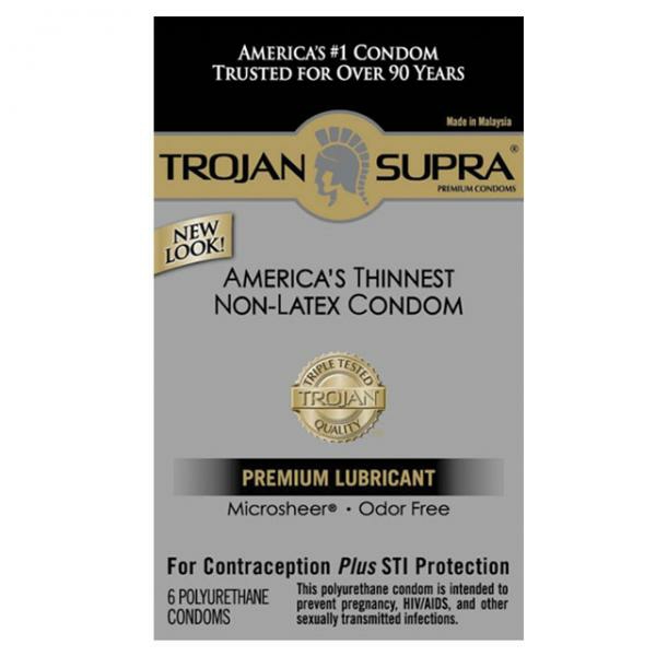 Sexual Health | Trojan Supra Microsheer Polyurethane Condoms 6 Pack Sexual Health Sexual Health