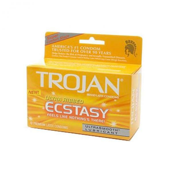 Sexual Health | Trojan Ultra Ribbed Ecstasy Lubricated Condoms 2 Pack Sexual Health Sexual Health