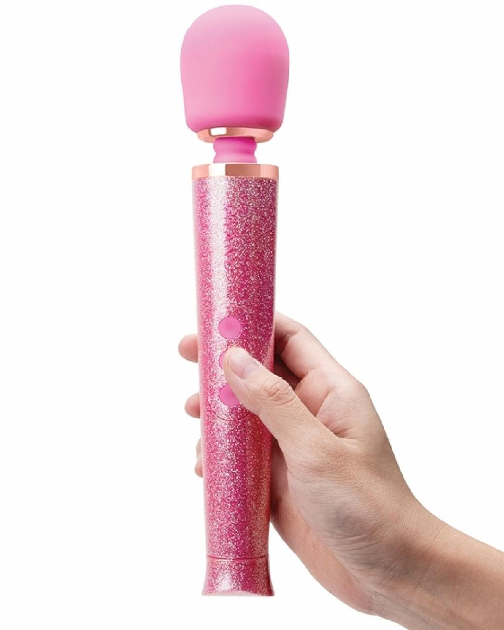 Vibrators | All That Glimmers Sparkly Pink Petite Powerful Wand Vibrator Vibrators Vibrators