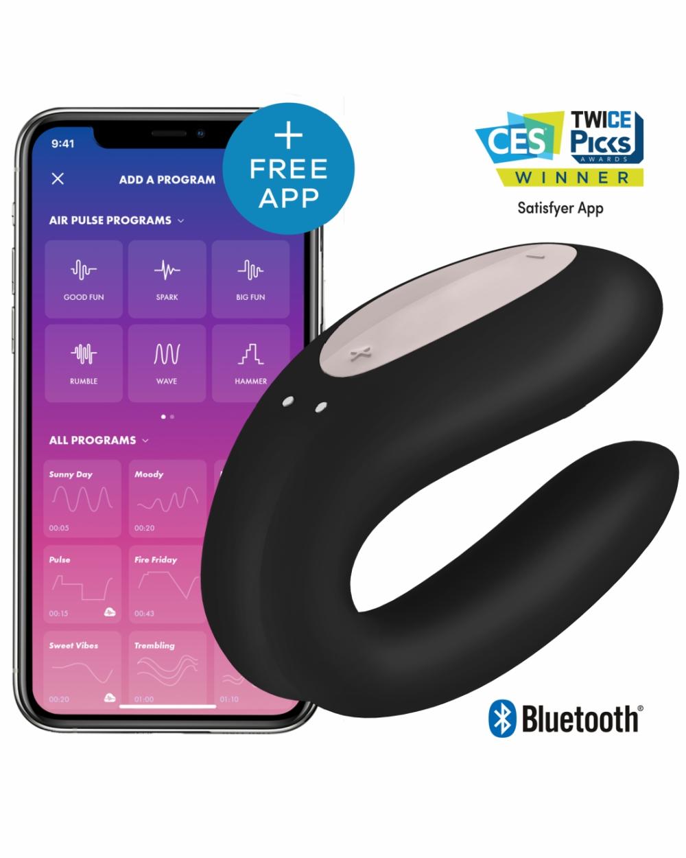 Vibrators | Double Joy Wearable App Controlled Couples Vibrator – Black Vibrators Vibrators