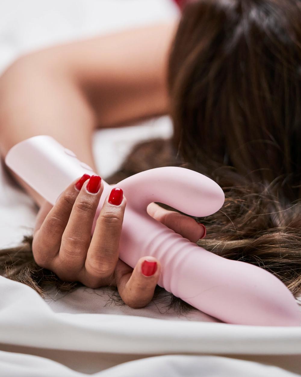 Vibrators | Fraya Thrusting Shaft Powerful Rabbit Vibrator – Pale Pink Vibrators Vibrators