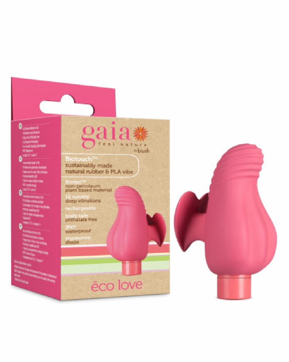 Vibrators | Gaia Eco Love Powerful Bullet With Texture Sleeve & Finger Grip – Pink Vibrators Vibrators