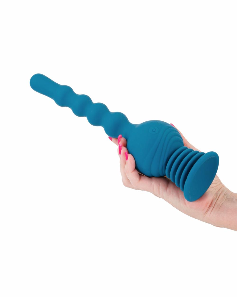 Vibrators | Hurricane Thrusting Shaking Gyrating Vibrating Teal Anal Beads With Remote Anal Toys Anal Toys