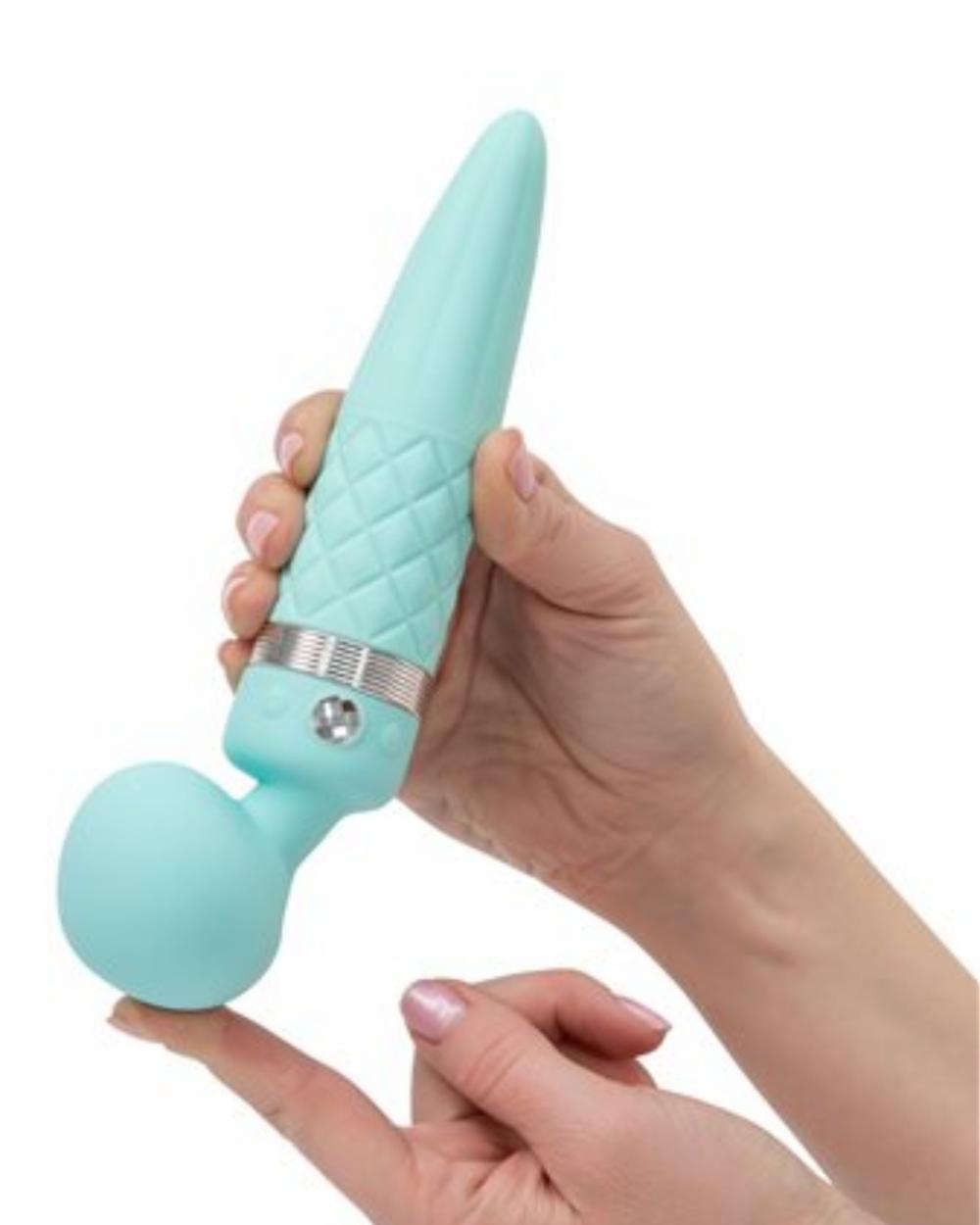 Vibrators | Pillow Talk Sultry Warming Double Ended Wand Vibrator – Teal Vibrators Vibrators