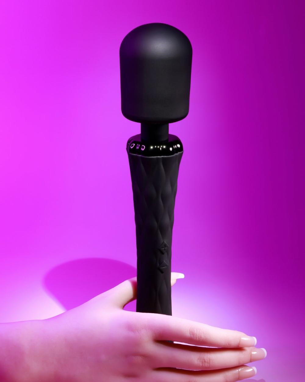 Vibrators | Playboy Royal Rechargeable Black Silicone Wand Vibrator Vibrators Vibrators