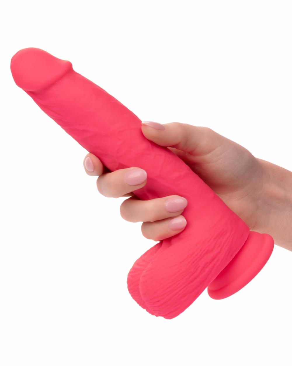 Vibrators | Silicone Stud Rumbling & Thrusting 9.5 Inch Pink Dildo Dildos Dildos