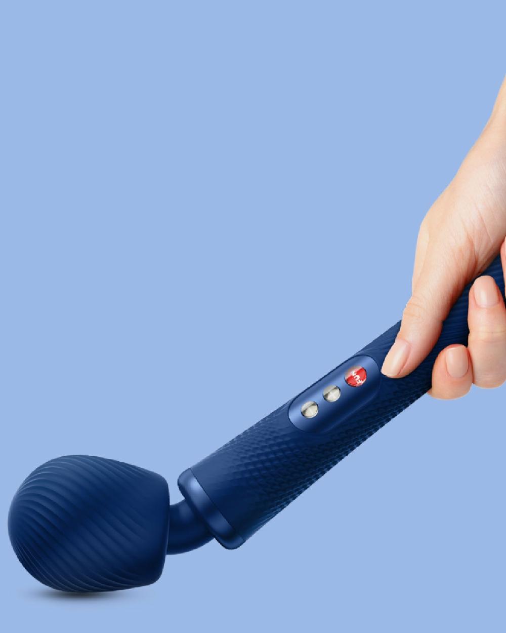 Vibrators | Vim Silicone Weighted Rumbly Wand Vibrator – Blue Vibrators Vibrators