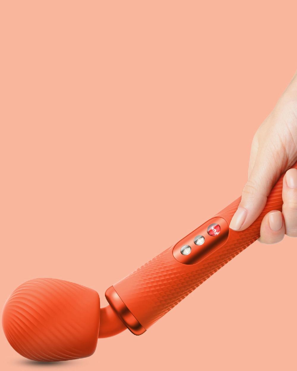 Vibrators | Vim Silicone Weighted Rumbly Wand Vibrator – Orange Vibrators Vibrators