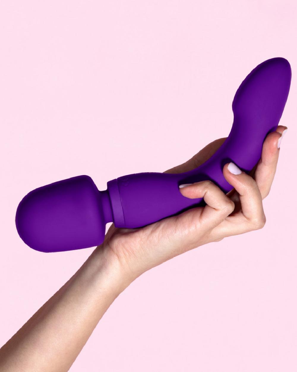 Vibrators | Wellness Dual Sense Double Ended Ergonomic Waterproof Wand Vibrators Vibrators