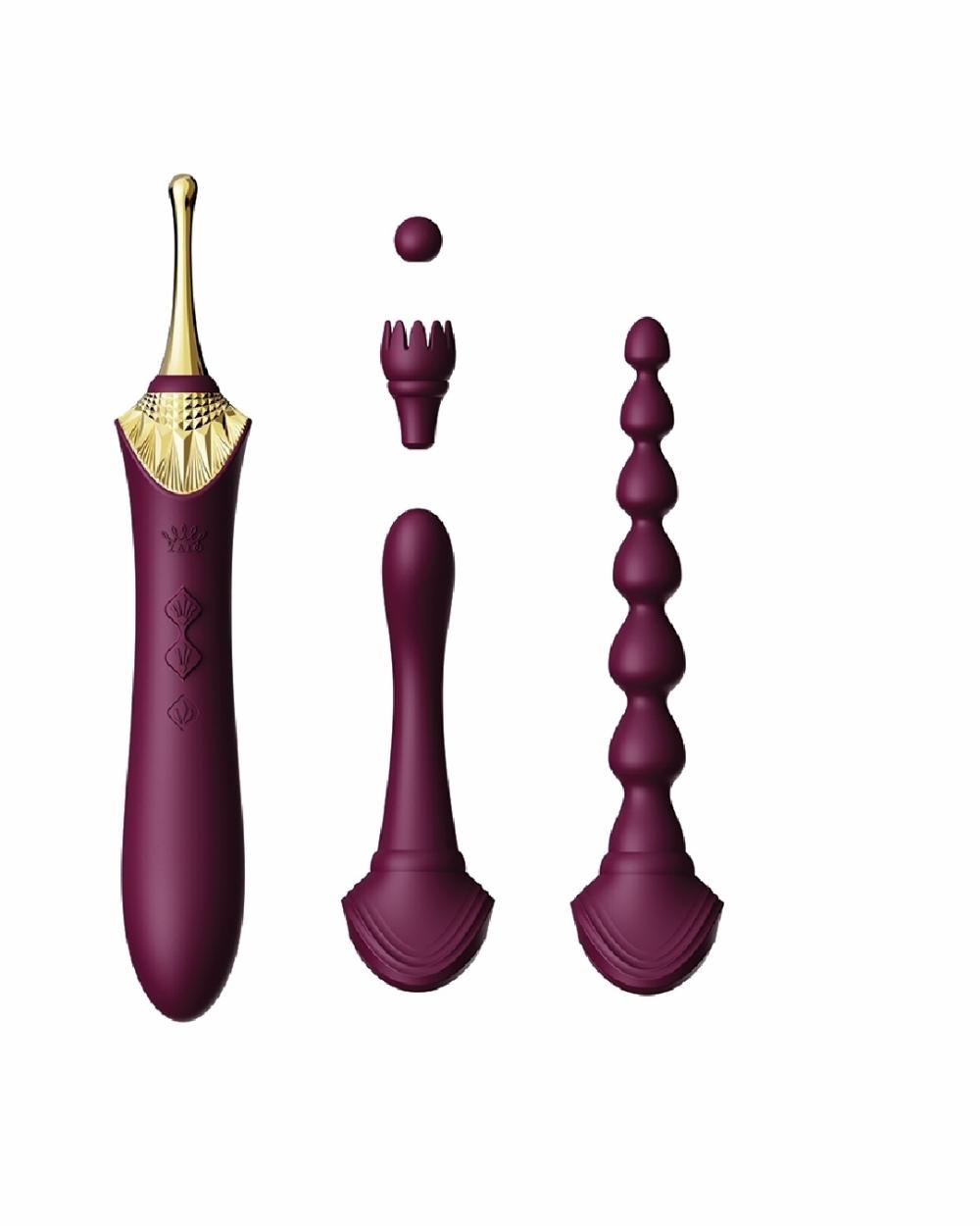 Vibrators | Zalo Bess 2.0 Clitoral Heating Vibrator With Attachments  – Purple Vibrators Vibrators