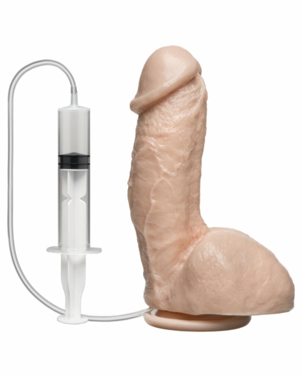 Dildos | Squirting Realistic Cock 7" Ejaculating Dildo (With Suction Cup) Vanilla Dildos Dildos