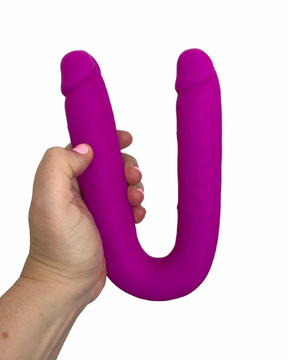 Dildos | Colours Double Penetration U Shaped Dildo – Purple Dildos Dildos