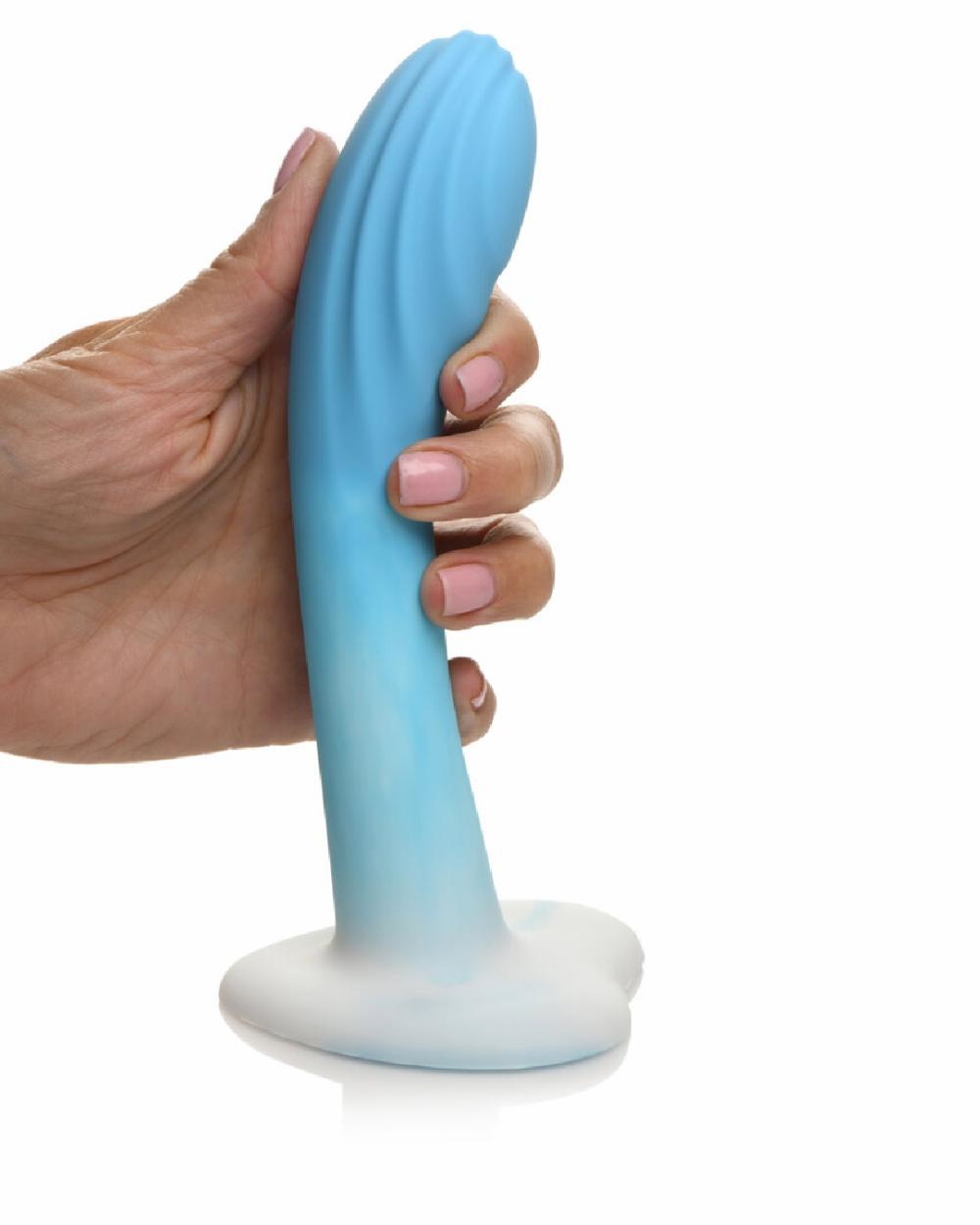 Dildos | Simply Sweet 7 Inch Rippled Dildo With Heart Base – Blue Dildos Dildos