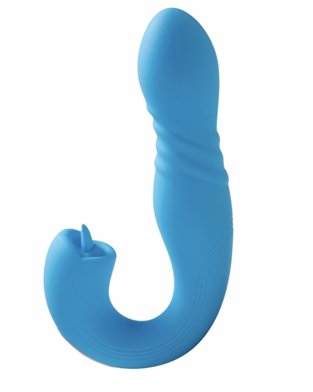 Vibrators | Joi App Controlled Thrusting Vibrator With Tongue  – Blue Vibrators Vibrators